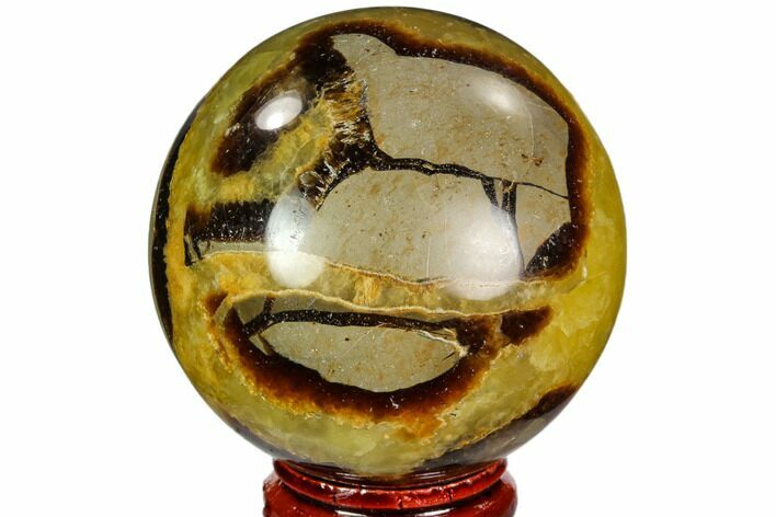 Polished Septarian Sphere - Madagascar #110665
